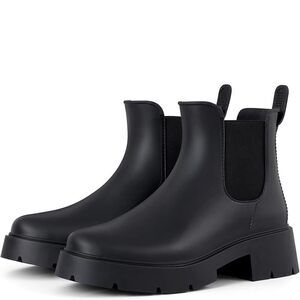 Asgard Women Chelsea Rain Boots Platform Black Size 38